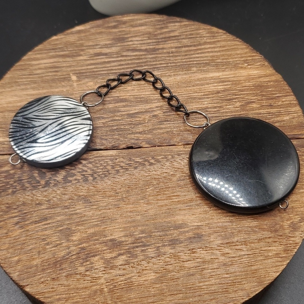 Zebra print‎ onyx drop pendant